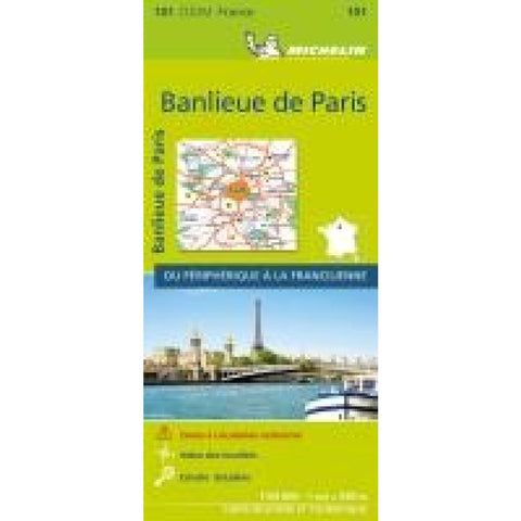 Michelin Vororte von Paris. Straßen- und Tourismuskarte 1:53.000