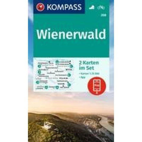 KOMPASS Wanderkarten-Set 208 Wienerwald (2 Karten) 1:25.000