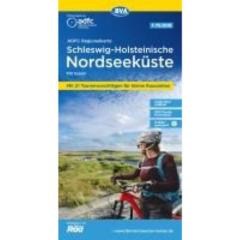 BVA ADFC Regionalkarte Schleswig-Holsteinische Nordseeküste mit Inseln 1:75.000