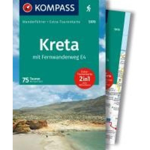 KOMPASS Wanderführer Kreta mit Weitwanderweg E4, 75 Touren mit Extra-Tourenkarte