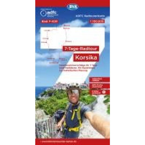 BVA ADFC Radtourenkarte 7-Tage-Radtour Korsika, 1:100.000