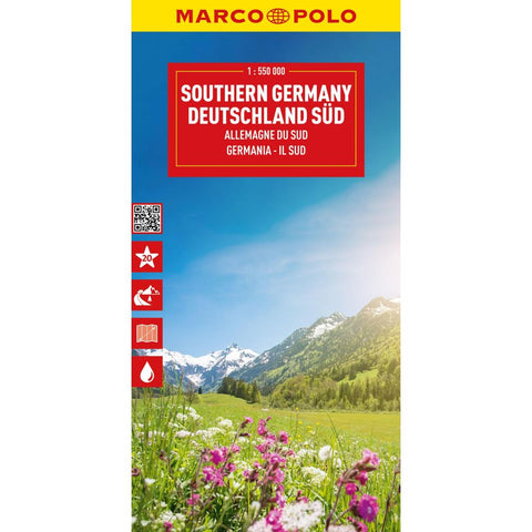 MARCO POLO Reisekarte Deutschland Süd 1:550.000