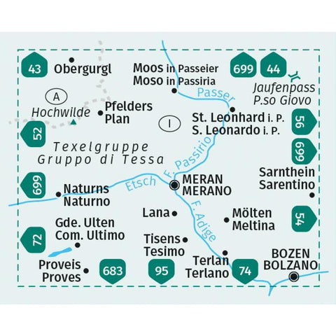 KOMPASS Wanderkarte 53 Meran und Umgebung / Merano e dintorni 1:50.000