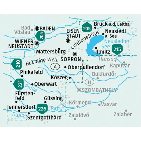 KOMPASS Wanderkarten-Set 227 Burgenland (2 Karten) 1:50.000