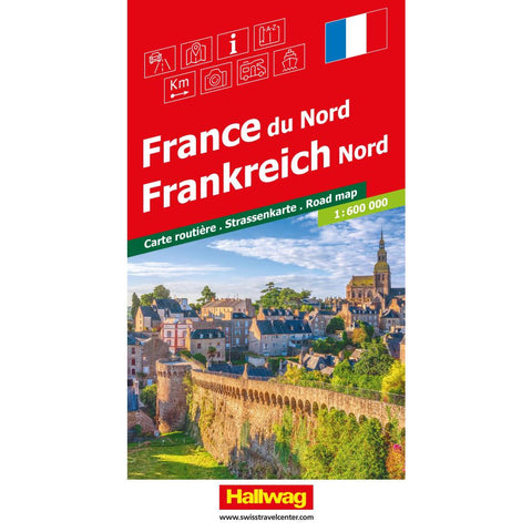 Hallwag Strassenkarte Frankreich Nord 1:600.000