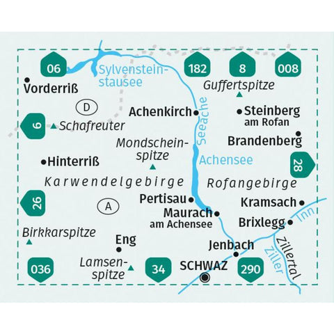 KOMPASS Wanderkarte 027 Achensee 1:35.000