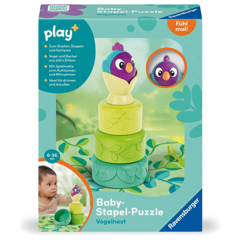 Play+ Baby-Stapel-Puzzle: Vogelnest - ab 6 Monate