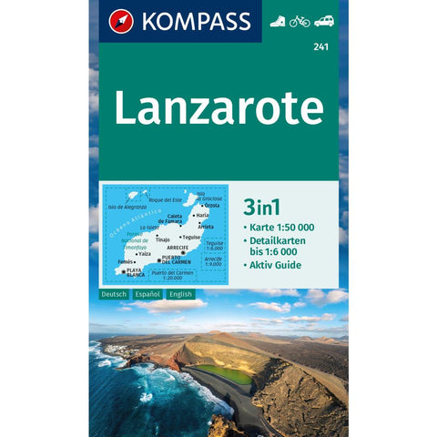 KOMPASS Wanderkarte 241 Lanzarote 1:50.000