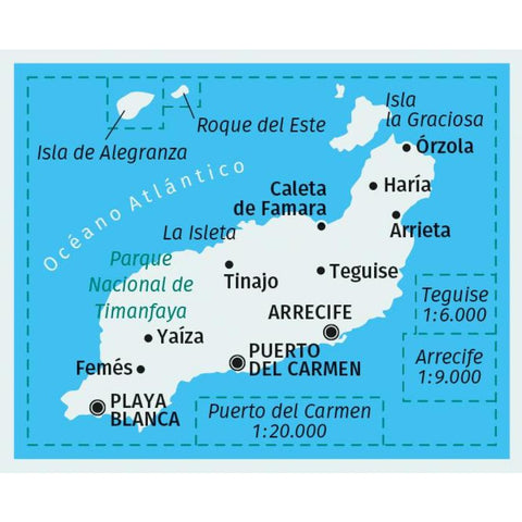 KOMPASS Wanderkarte 241 Lanzarote 1:50.000