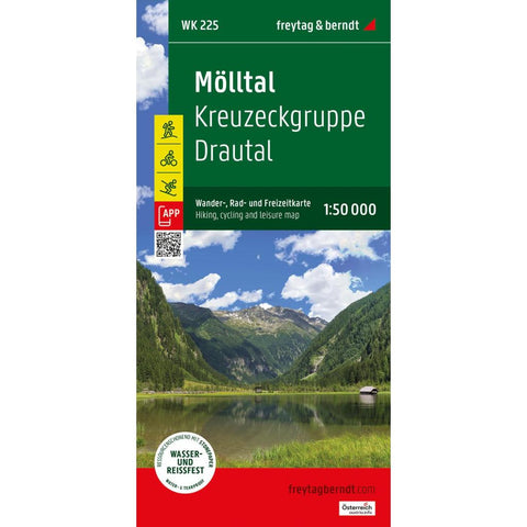 freytag & berndt Wanderkarte WK 225 Mölltal, Kreuzeckgruppe - Drautal 1:50.000