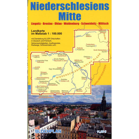 Landkarte Niederschlesiens Mitte