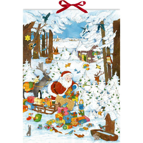 Wand-Adventskalender - Bescherung im Winterwald