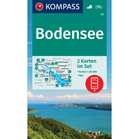 KOMPASS Wanderkarten-Set 11 Bodensee (2 Karten) 1:35.000