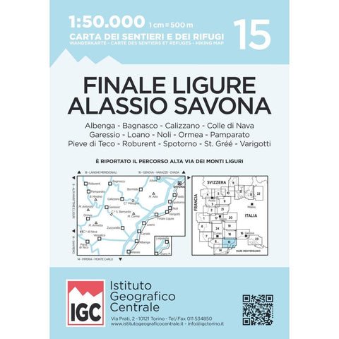 IGC Italien 1 : 50 000 Wanderkarte Finale Ligure Alassio Savona