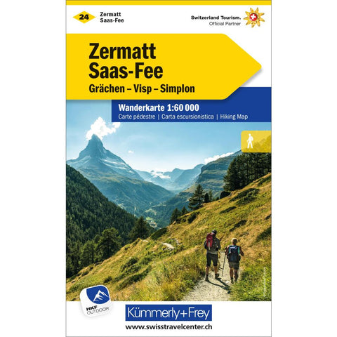 Zermatt - Saas Fee, Grächen, Visp, Simplon Wanderkarte Nr. 24