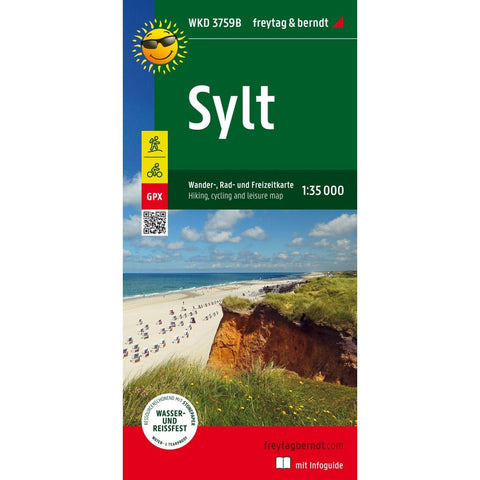 Sylt, Wander-, Rad- und Freizeitkarte 1:35.000, freytag & berndt, WKD 3759B, mit Infoguide