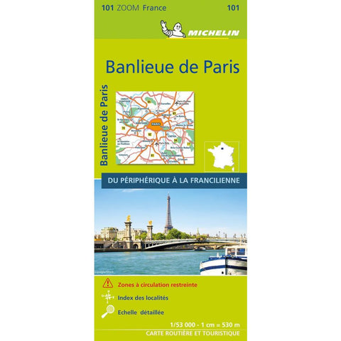 Michelin Vororte von Paris. Straßen- und Tourismuskarte 1:53.000