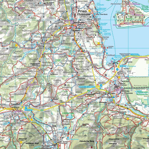 Chiemsee, Wander-, Rad- und Freizeitkarte 1:50.000, freytag & berndt, WKD 5203, mit Infoguide