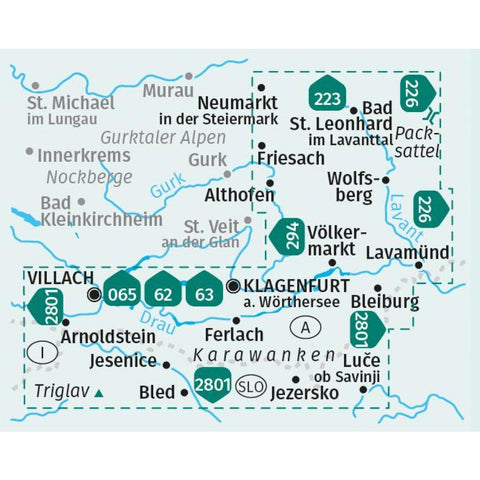 KOMPASS Wanderkarten-Set 218 Panoramaweg Südalpen (2 Karten) 1:25.000