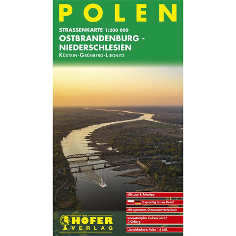 Höfer Straßenkarte PL 002 Polen - Ostbrandenburg, Niederschlesien 1:200.000