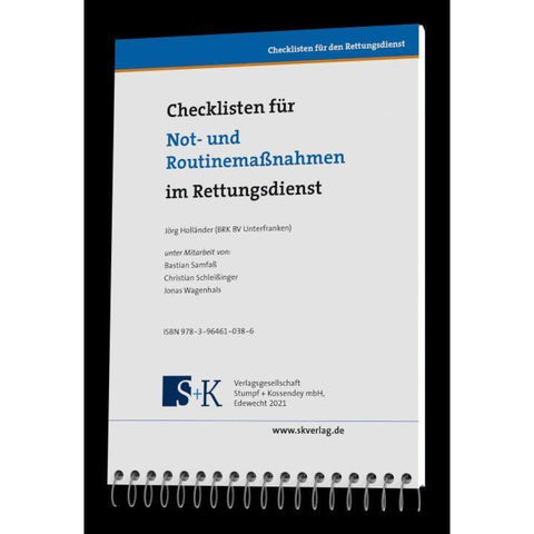 Checklisten für Not- und Routinemaßnahmen im Rettungsdienst