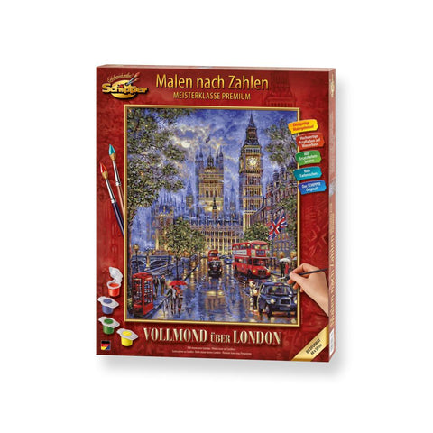 Malen nach Zahlen - Vollmond über London
