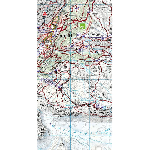 Zermatt - Saas-Fee 49 Wanderkarte 1:40 000 matt laminiert