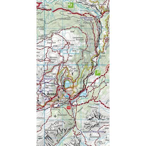 Arosa - Lenzerheide - Savognin 35 Wanderkarte 1:40 000 matt laminiert