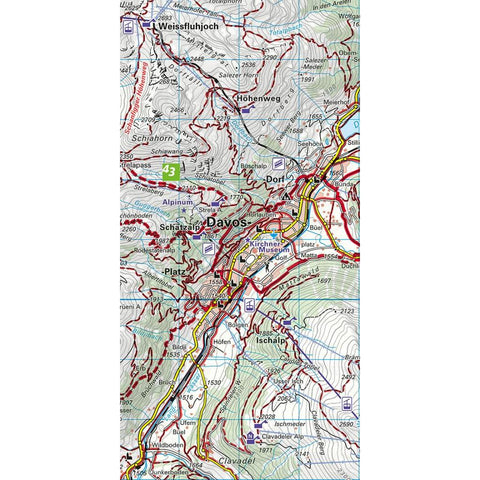 Davos - St. Moritz / Oberengadin 36 Wanderkarte 1:40 000 matt laminiert