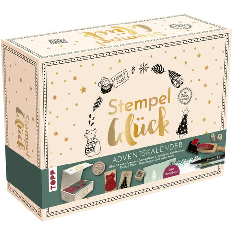 Adventskalender Stempel-Glück. Mehr als 24 Stempel, Anleitungsbuch und Zubehör