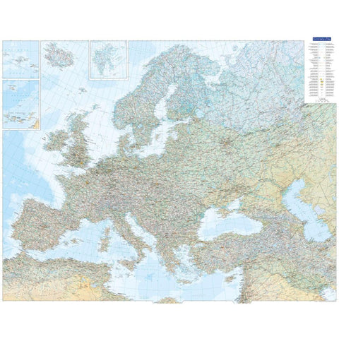 Kümmerly+Frey Europakarte physikalisch Poster 1:4,5 Mio.
