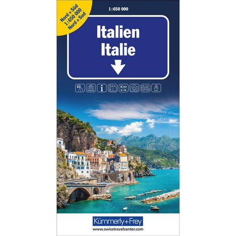 Kümmerly+Frey Strassenkarte Italien Nord+Süd 1:650.000