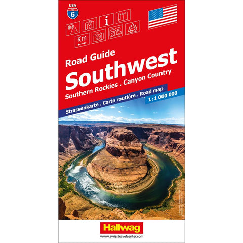Hallwag Strassenkarte USA, Southwest 1:1 Mio.