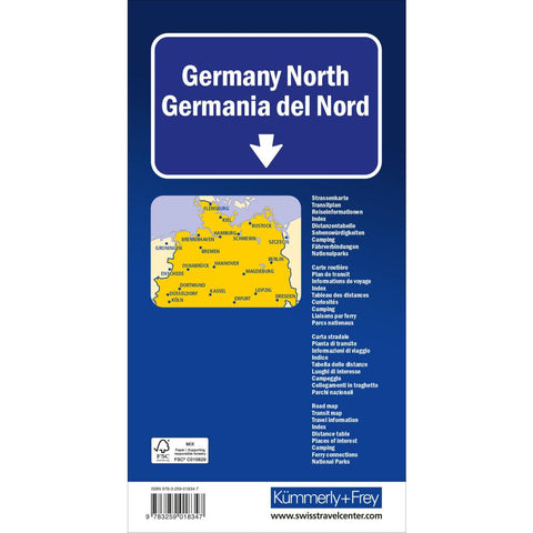 Kümmerly+Frey Strassenkarte Deutschland Nord 1:500.000
