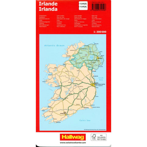 Hallwag Strassenkarte Irland 1:300.000