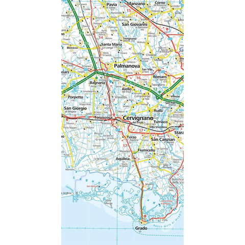 Kümmerly+Frey Regional-Strassenkarte 5 Friaul, Julisch Venetien 1:200.000