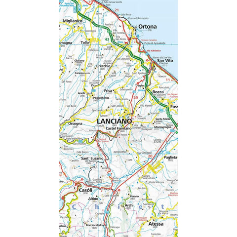 Kümmerly+Frey Regional-Strassenkarte 11 Abruzzen, Molise 1:200.000