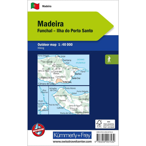Kümmerly+Frey Outdoorkarte Madeira 1:40.000