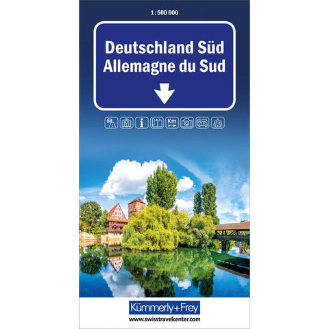 Kümmerly+Frey Strassenkarte Deutschland Süd 1:500.000