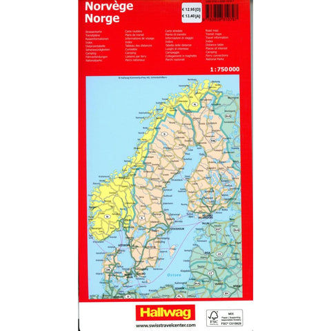 Hallwag Strassenkarte Norwegen 1:750.000