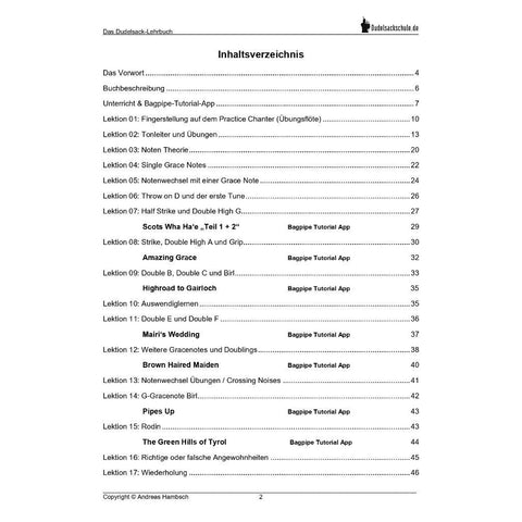Das Dudelsack-Lehrbuch inkl. App-Kooperation