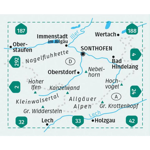 KOMPASS Wanderkarte 3 Allgäuer Alpen, Kleinwalsertal 1:50.000