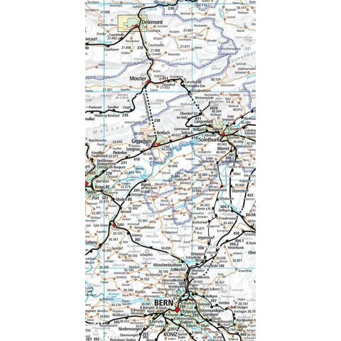 Kümmerly+Frey Schweizer Karte des öffentlichen Verkehrs 1:275.000