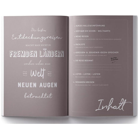GuideMe Reisetagebuch Travel Memories "Weltenbummler"