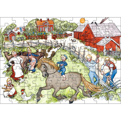 Michel aus Lönneberga. Puzzle im Buch. 100 Teile