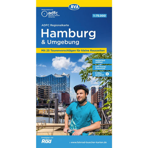 BVA ADFC Regionalkarte Hamburg und Umgebung 1:75.000