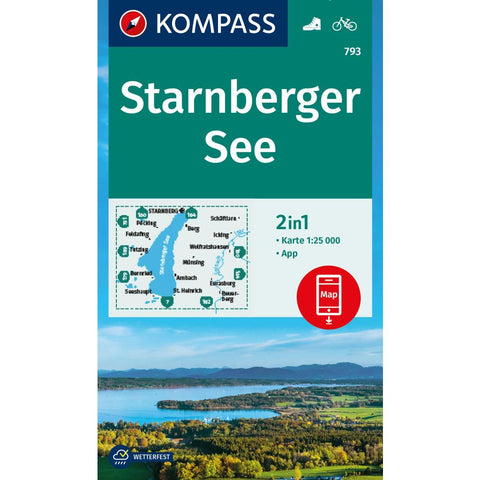 KOMPASS Wanderkarte 793 Starnberger See 1:25.000