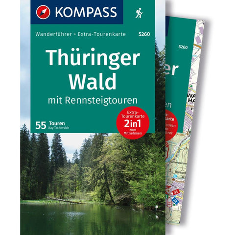 KOMPASS Wanderführer Thüringer Wald mit Rennsteigtouren, 55 Touren mit Extra-Tourenkarte