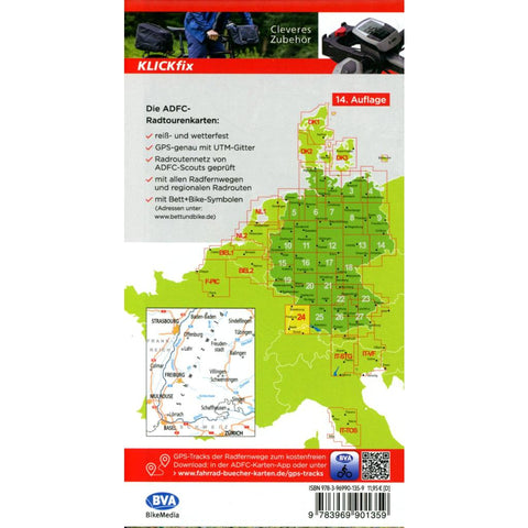 ADFC-Radtourenkarte 24 Schwarzwald Oberrhein 1:150.000