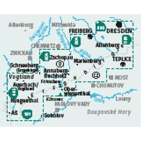KOMPASS Wanderkarten-Set 866 Erzgebirge (2 Karten) 1:50.000